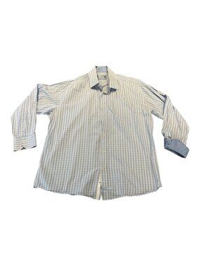 ENGLISH LAUNDRY Dress Shirt Size 17 1/2 34/35 Contrast Collar & Cuffs Cotton
